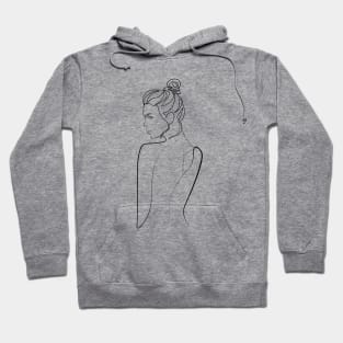 Minimalist Abstract Woman Body Line Hoodie